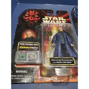 Star Wars Episode I Senator Palpatine CommTech Figure 1999 Hasbro Carded